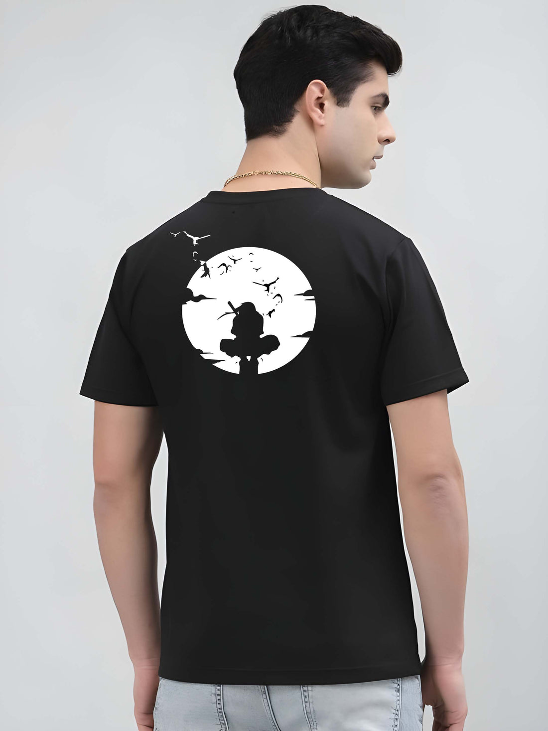 Black Cotton Graphic Printed T-Shirt by Kaido - Everyday Essentials for Casual Comfort