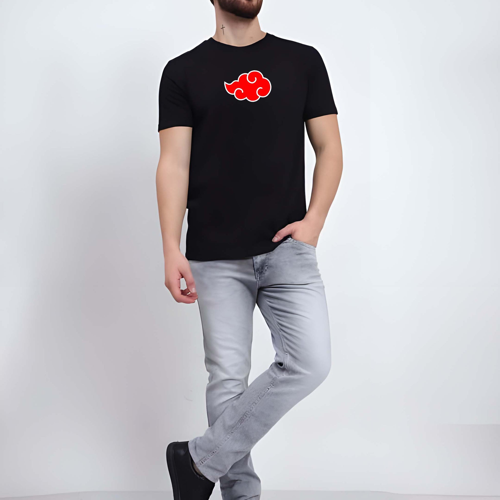 Black Cotton Graphic Printed T-Shirt by Kaido - Everyday Essentials for Casual Comfort