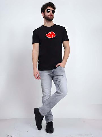 Black Cotton Graphic Printed T-Shirt by Kaido - Everyday Essentials for Casual Comfort