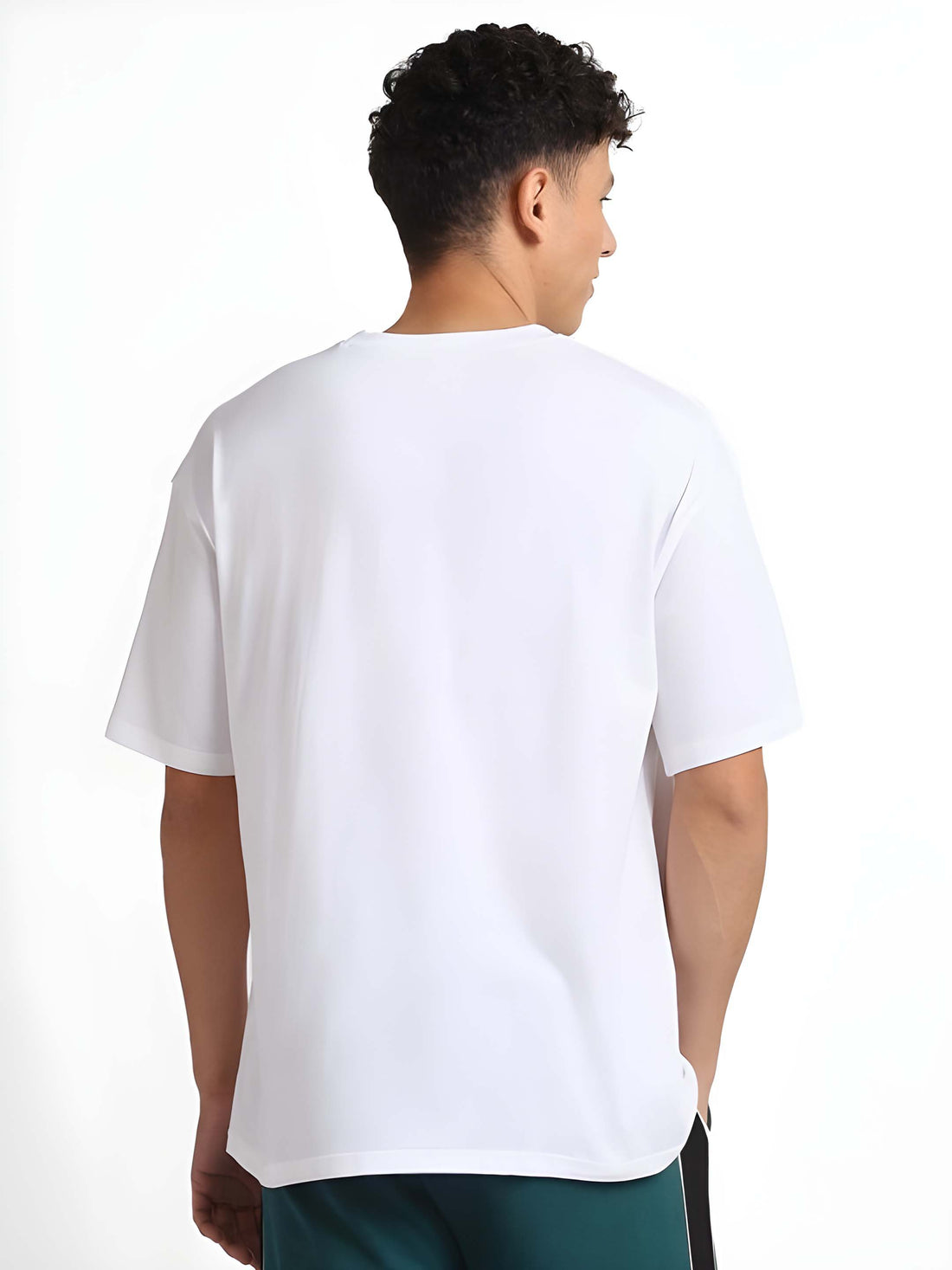 Kaido Men White Pure Cotton Over Size Printed Stylish T-Shirt