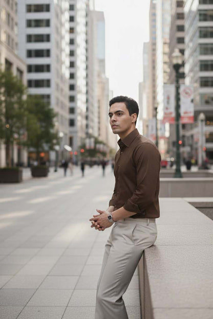 Mens Shirt - Brown
