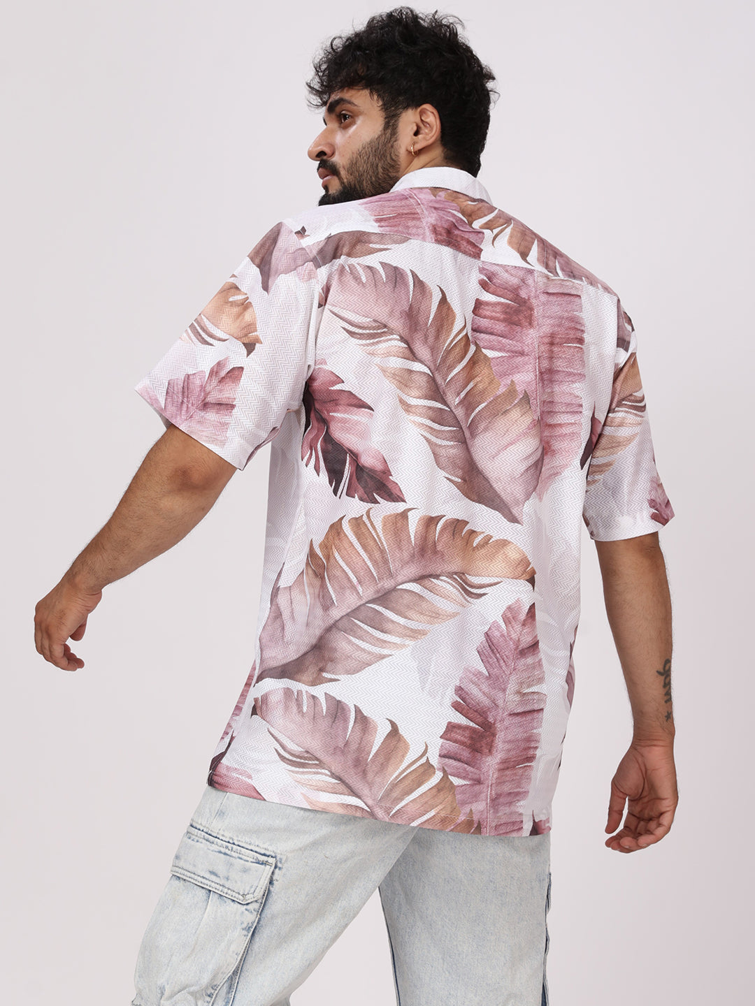 BOWLIFESTYLE Cotton Blend Regular Fit Printed Half Sleeves Men's Casual Shirt.