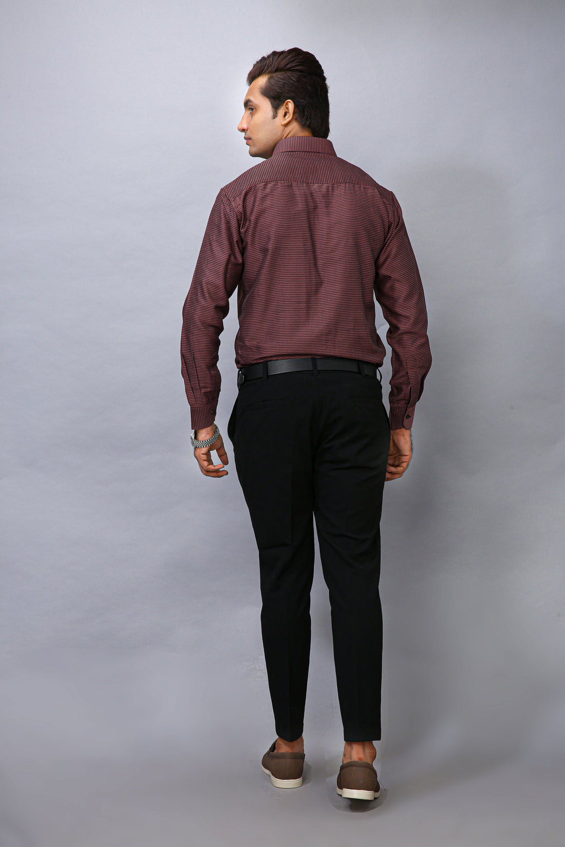 Coffee Brown Men's Polyester Solid Shirt - Stylish & Durable | BOWLIFESTYLE