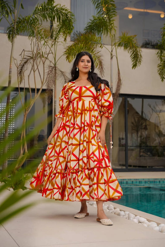 Women Dress - Orange