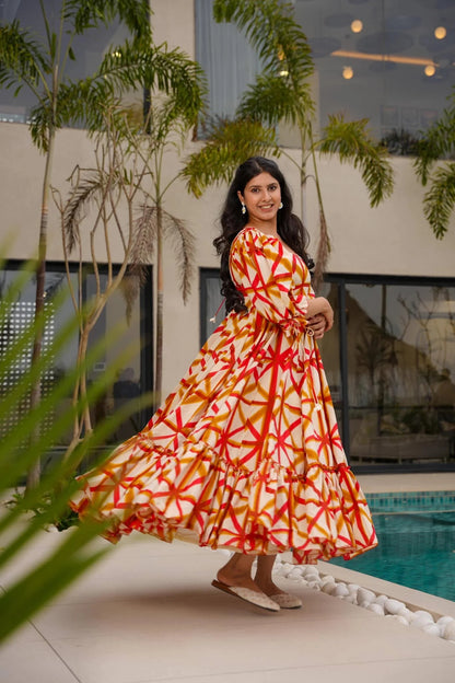 Women Dress - Orange